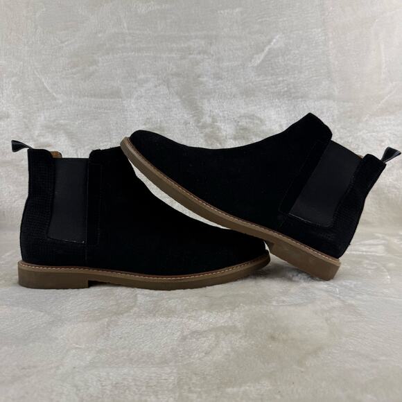 Steve Madden Highlyte Suede Leather Chelsea Boots Men\'s Size 9M Black